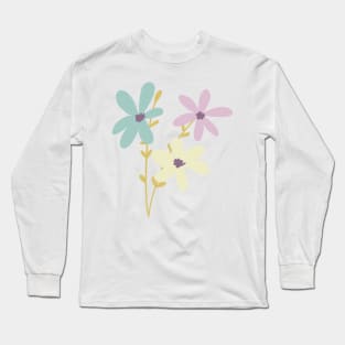 Soft pastel flowers Long Sleeve T-Shirt